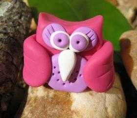 Petunia the Owl - Polymer clay figurine
