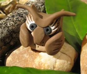 ViVe the Owl - Polymer clay figurine