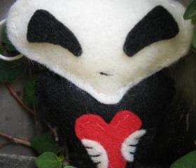 Alien in love feltie - OOAK