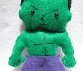 The Incredible Hulk inspired felt doll
